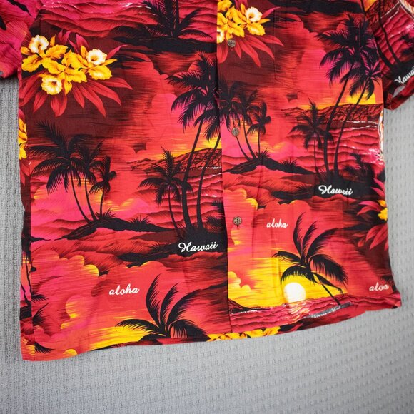 Royal Creation Hawaii Palm Tree Button Up Shirt - Picture 3 of 7